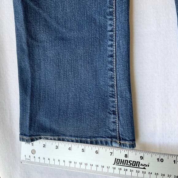 Specially Dyed Women’s Denim waxed Curvy Boot Cut Straight Jeans size 4S, Blue - Picture 5 of 12
